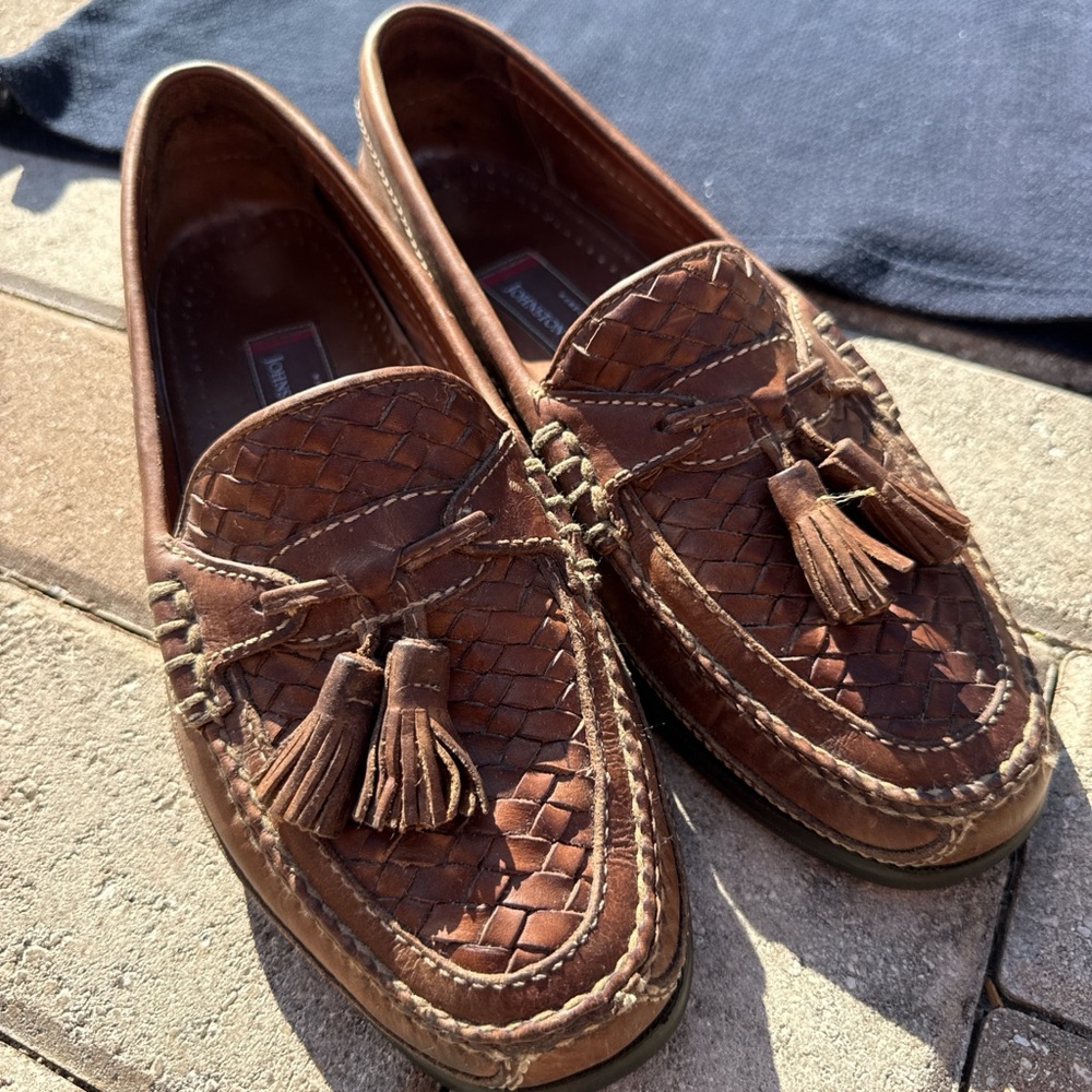 Vintage Johnston & Murphy Preppy Chestnut Leather Loafers Men’s 9